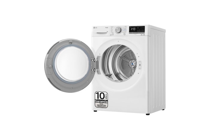 LG Secadora 8kg, C, con Bomba de calor Dual Inverter, Blanca, Serie 900, RH80V9AV4N