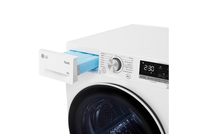 LG Secadora 8kg, C, con Bomba de calor Dual Inverter, Blanca, Serie 900, RH80V9AV4N