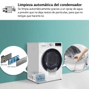 LG Secadora con Bomba de calor Dual Inverter 8kg, Clasificación A+++, Blanca, Serie 9, RH80V9AV4N
