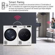LG Secadora con Bomba de calor Dual Inverter 8kg, Clasificación A+++, Blanca, Serie 9, RH80V9AV4N