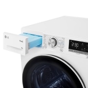 LG Secadora con Bomba de calor Dual Inverter 8kg, Clasificación A+++, Blanca, Serie 9, RH80V9AV4N