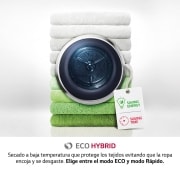 LG Secadora con Bomba de calor Dual Inverter, 9kg A++, Blanca, Serie 5, RH90V3AV0N