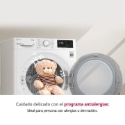 LG Secadora con Bomba de calor Dual Inverter, 9kg A++, Blanca, Serie 5, RH90V3AV0N