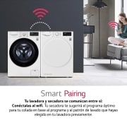LG Secadora con Bomba de calor Dual Inverter, 9kg A++, Blanca, Serie 5, RH90V3AV0N