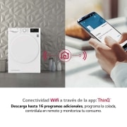 LG Secadora con Bomba de calor Dual Inverter, 9kg A++, Blanca, Serie 5, RH90V3AV0N