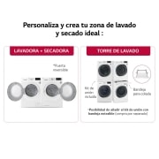 LG Secadora con Bomba de calor Dual Inverter, 9kg A++, Blanca, Serie 5, RH90V3AV0N