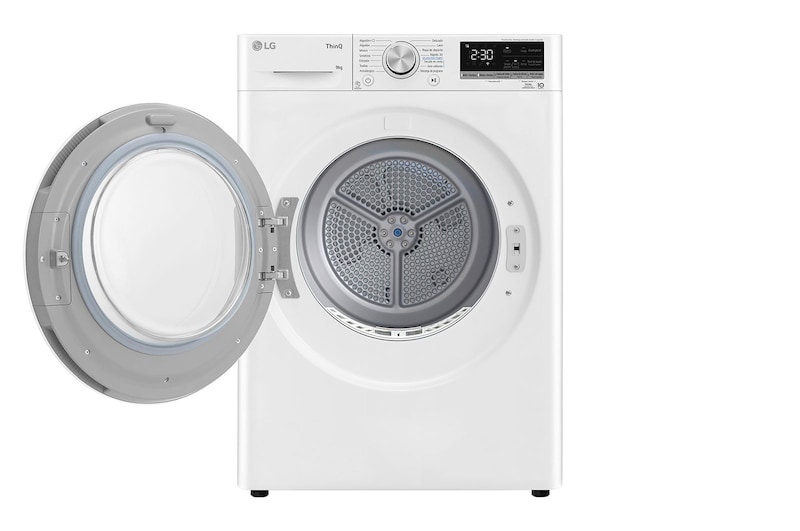 LG Secadora 9kg, D, con Bomba de calor Dual Inverter,  Blanca, Serie 500, RH90V5AV6N