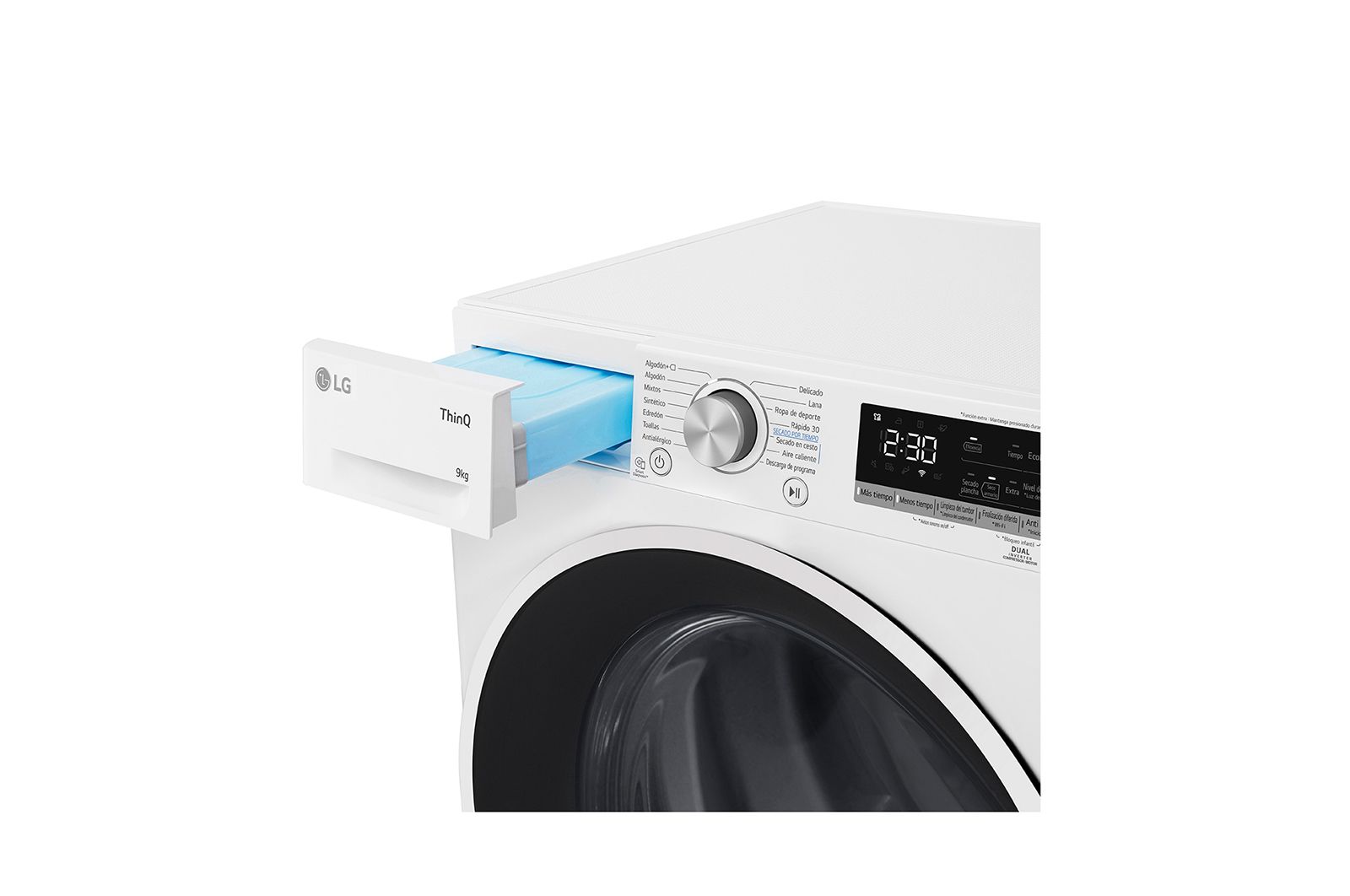LG 9kg Dula Inverter Secadora con Bomba de Calor Blanca A++, RH90V5AV6N