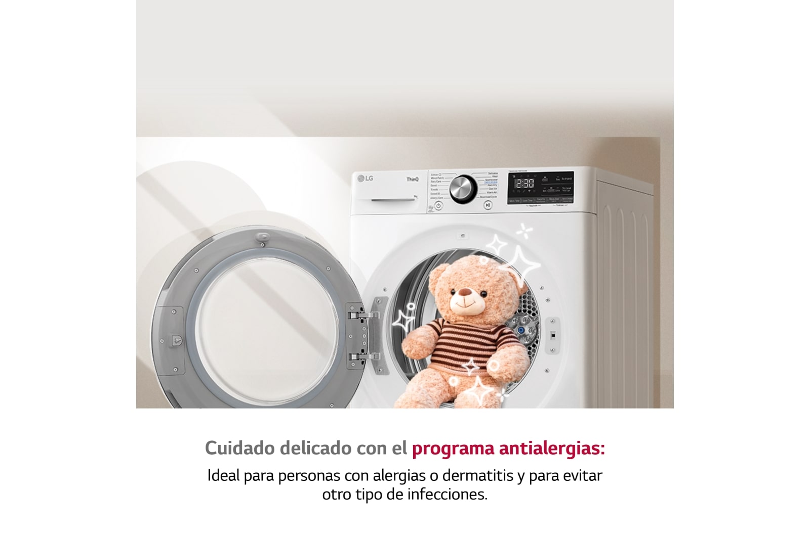 LG 9kg Dula Inverter Secadora con Bomba de Calor Blanca A++, RH90V5AV6N