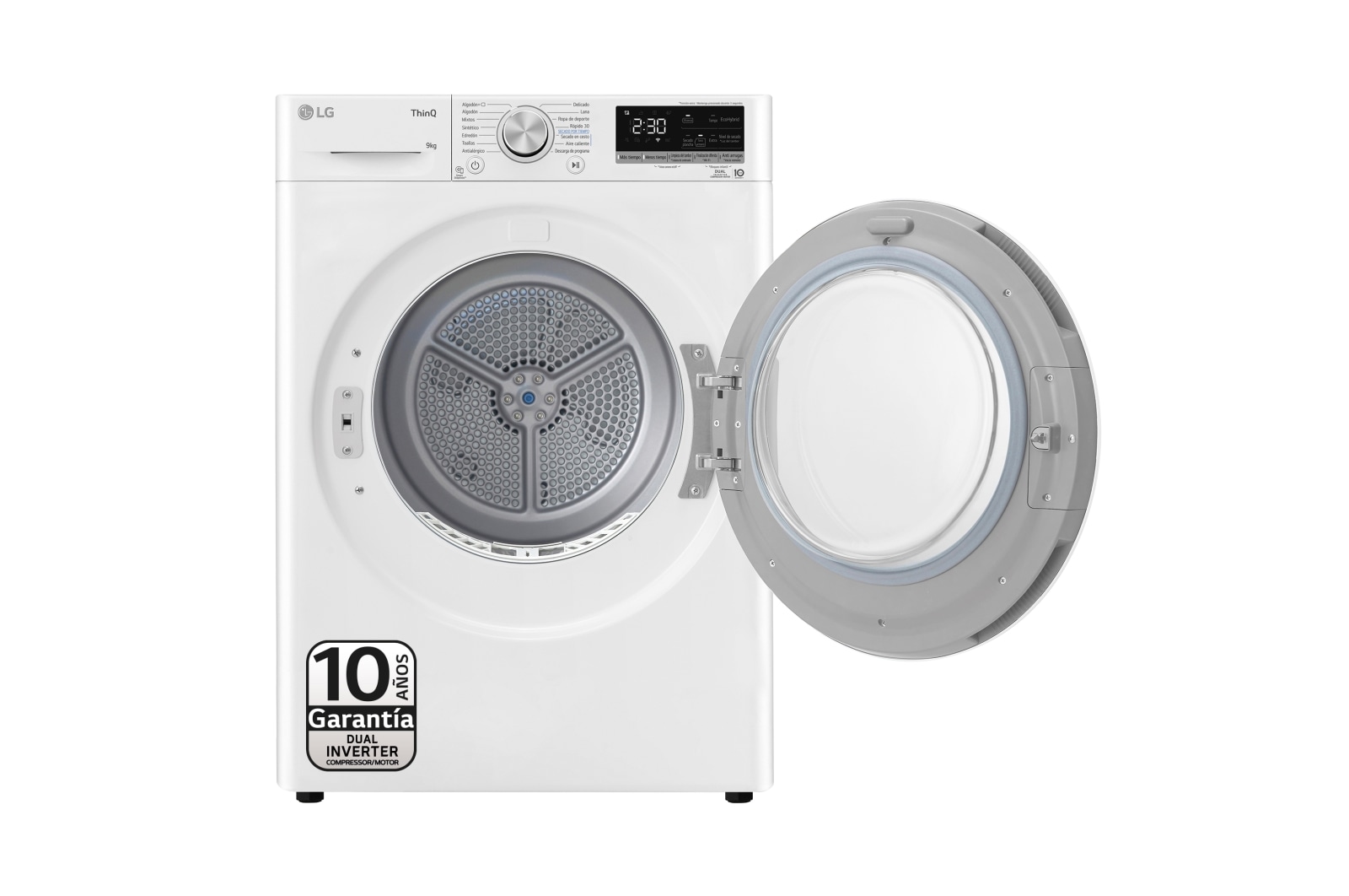 LG 9kg Dula Inverter Secadora con Bomba de Calor Blanca A++, RH90V5AV6N