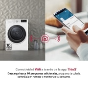 LG 9kg Dula Inverter Secadora con Bomba de Calor Blanca A++, RH90V5AV6N