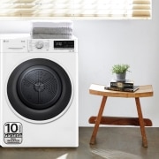 LG 9kg Dula Inverter Secadora con Bomba de Calor Blanca A++, RH90V5AV6N