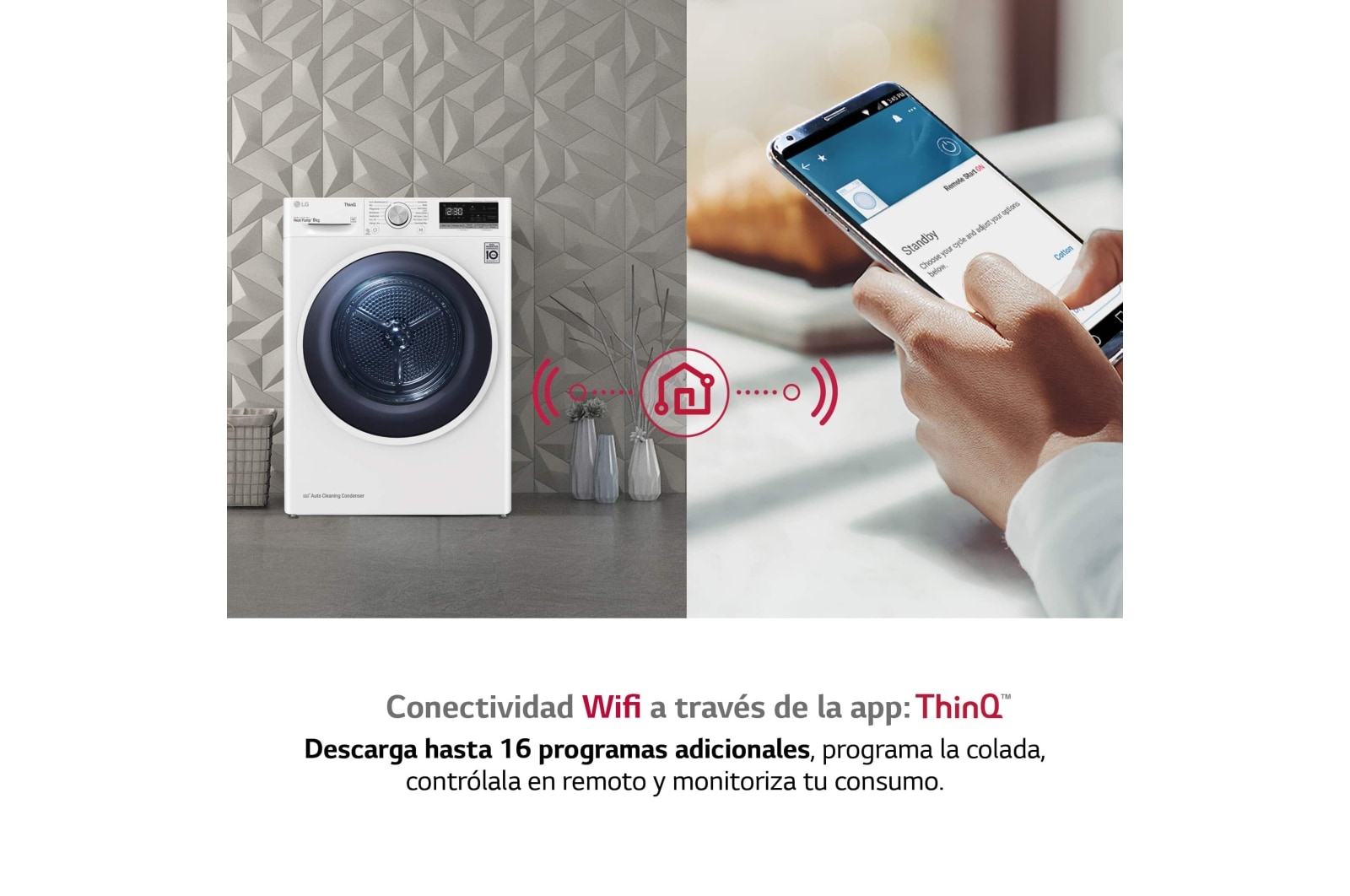 LG Secadora con Bomba de calor Dual Inverter 9kg, Clasificación A++, Blanca, Serie 5, RH90V5AV6Q
