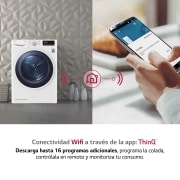 LG Secadora con Bomba de calor Dual Inverter 9kg, Clasificación A++, Blanca, Serie 5, RH90V5AV6Q