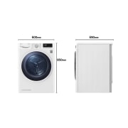 LG Secadora con Bomba de calor Dual Inverter 9kg, Clasificación A++, Blanca, Serie 5, RH90V5AV6Q
