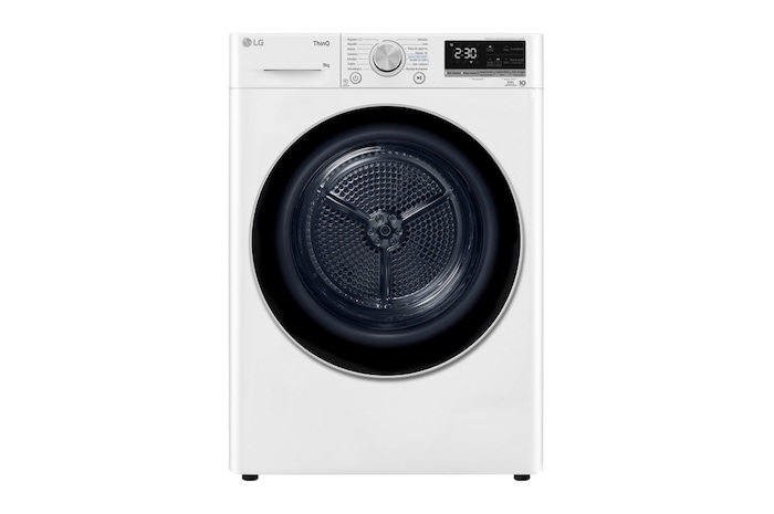 LG Secadora 9kg, C, con Bomba de calor Dual Inverter, Blanca, Serie 900, RH90V9AV3N