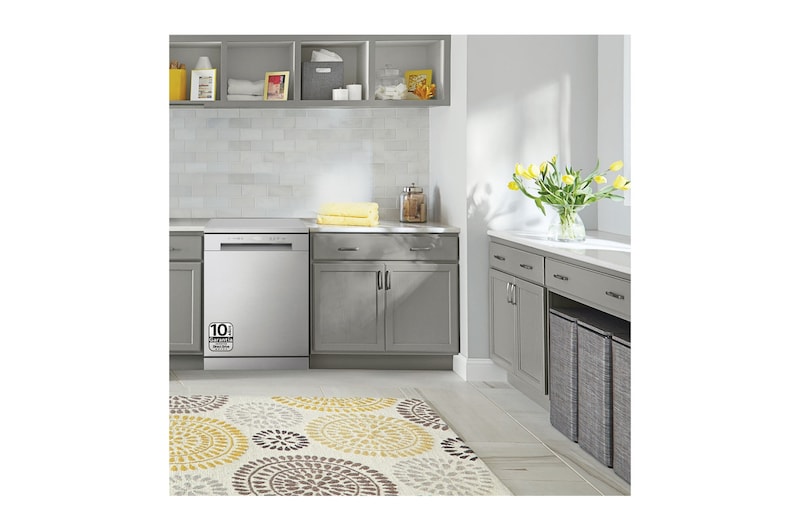 LG Lavavajillas LG QuadWash™ , Direct Drive, Inox antihuellas, D, DF141FV