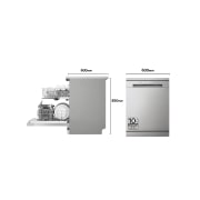 LG Outlet Lavavajillas LG QuadWash, Direct Drive, Inox antihuellas, D, DF141FV.OUTLET