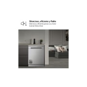 LG Outlet Lavavajillas LG QuadWash, Direct Drive, Inox antihuellas, D, DF141FV.OUTLET