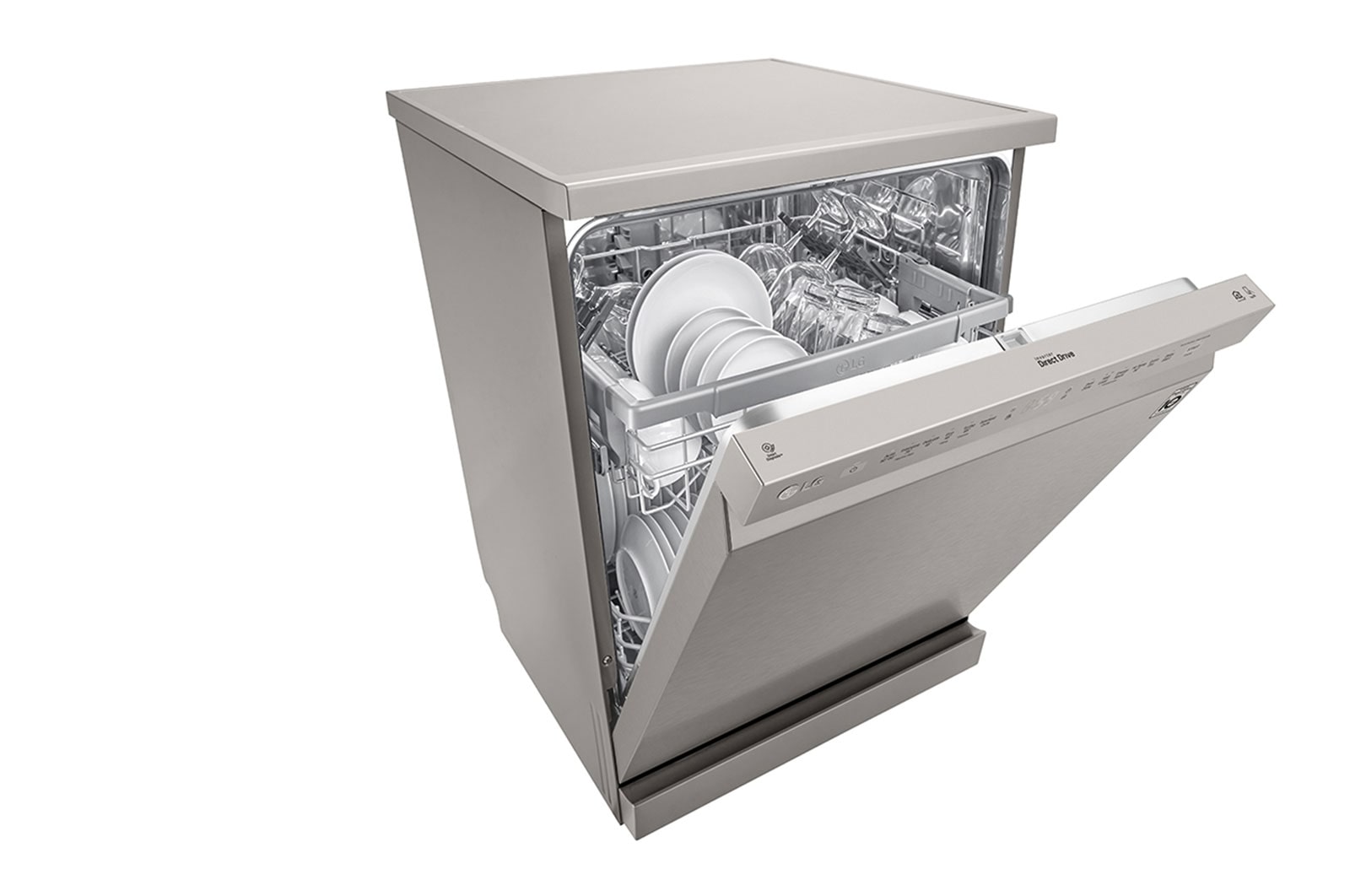 LG Lavavajillas LG QuadWash™, Inox antihuellas, clasificación E, DF222FP