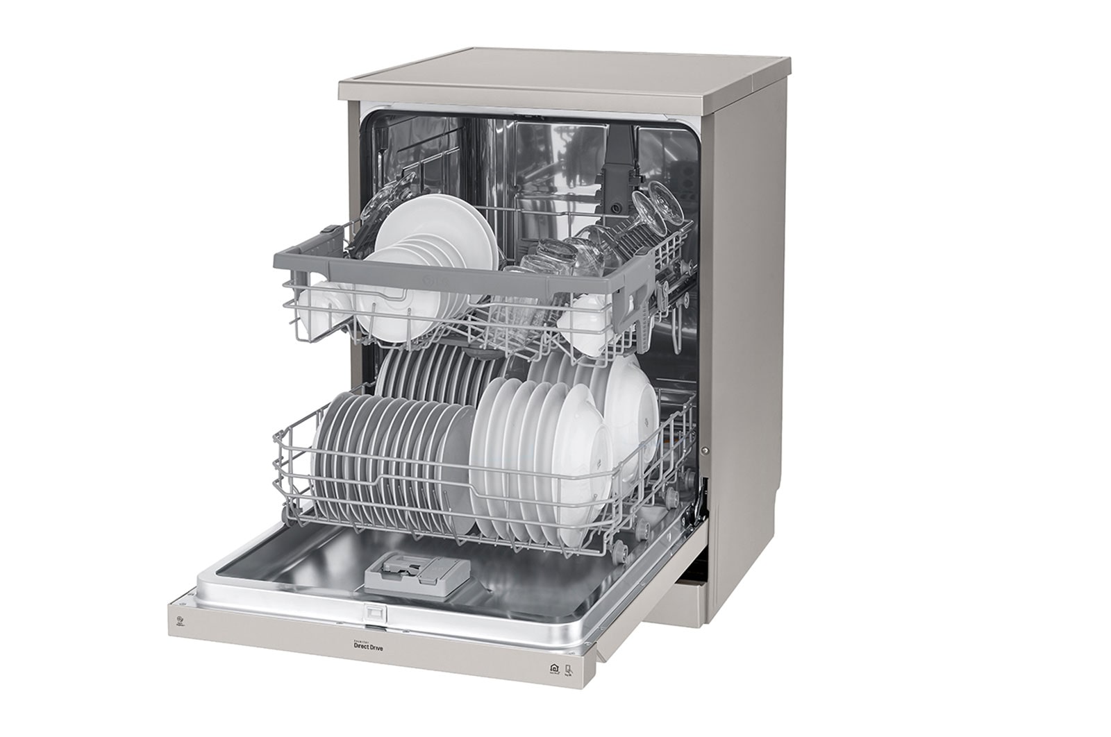 LG Lavavajillas LG QuadWash™, Inox antihuellas, clasificación E, DF222FP