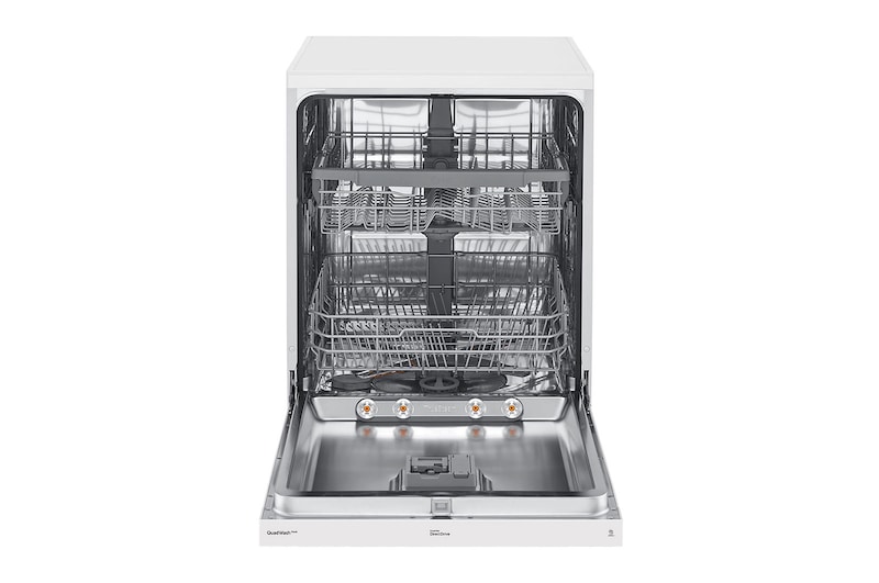 LG Lavavajillas LG QuadWash™, TrueSteam™,  Blanco, clasificación  E con lavado a vapor, DF222FWS