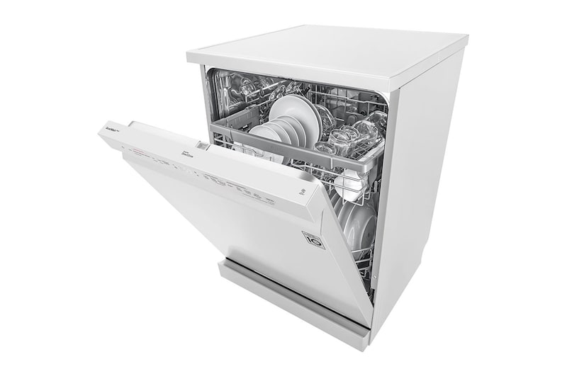 LG Lavavajillas LG QuadWash™, TrueSteam™,  Blanco, clasificación  E con lavado a vapor, DF222FWS