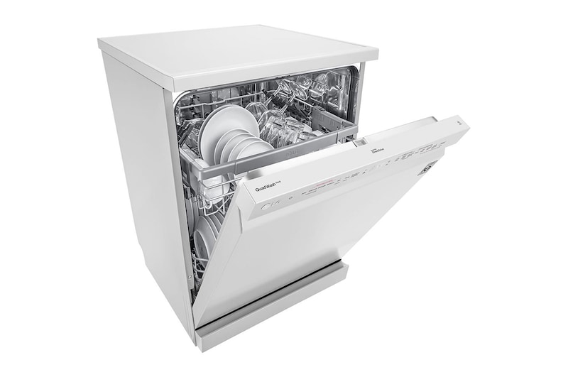 LG Lavavajillas LG QuadWash™, TrueSteam™,  Blanco, clasificación  E con lavado a vapor, DF222FWS