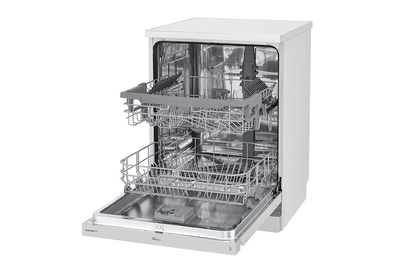 LG Lavavajillas LG QuadWash™, TrueSteam™,  Blanco, clasificación  E con lavado a vapor, DF222FWS