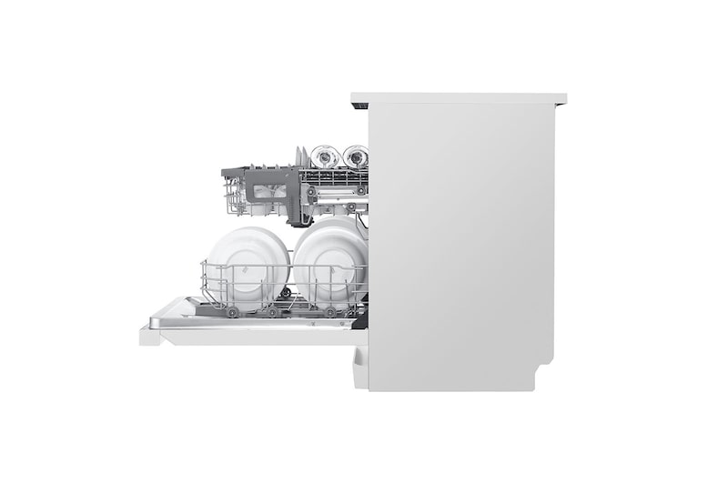LG Lavavajillas LG QuadWash™, TrueSteam™,  Blanco, clasificación  E con lavado a vapor, DF222FWS
