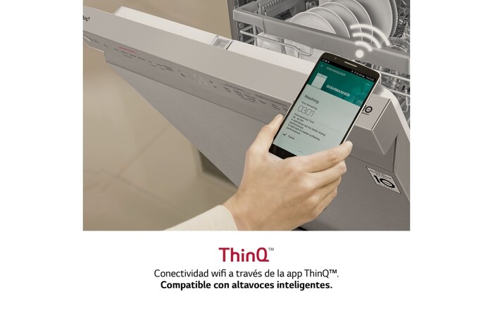 LG Outlet Lavavajillas LG QuadWash ™ , con lavado a vapor, Inox antihuellas, D, DF242FPS.OUTLET