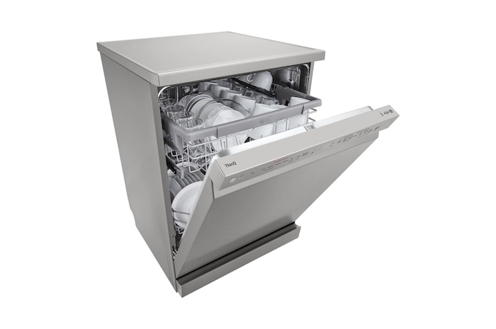 LG Outlet Lavavajillas LG QuadWash ™ , con lavado a vapor, Inox antihuellas, D, DF242FPS.OUTLET