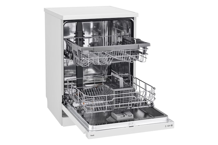 LG Outlet Lavavajillas LG QuadWash ™ , con lavado a vapor, Blanco, D, DF242FWS.OUTLET