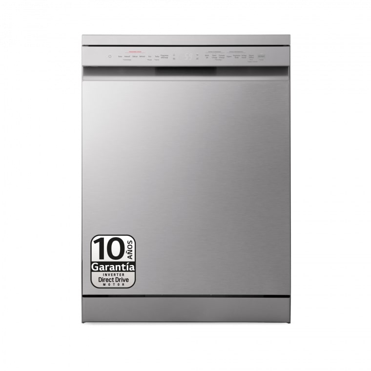 LG Lavavajillas LG QuadWash™, TrueSteam, Inox Antihuellas, clasificación D, tercera bandeja cubiertos, con lavado a vapor, DF243FVS.APYQEES