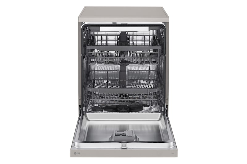 LG Lavavajillas Inox antihuellas con tecnología QuadWash™ , C, con tercera bandeja, DF355FP