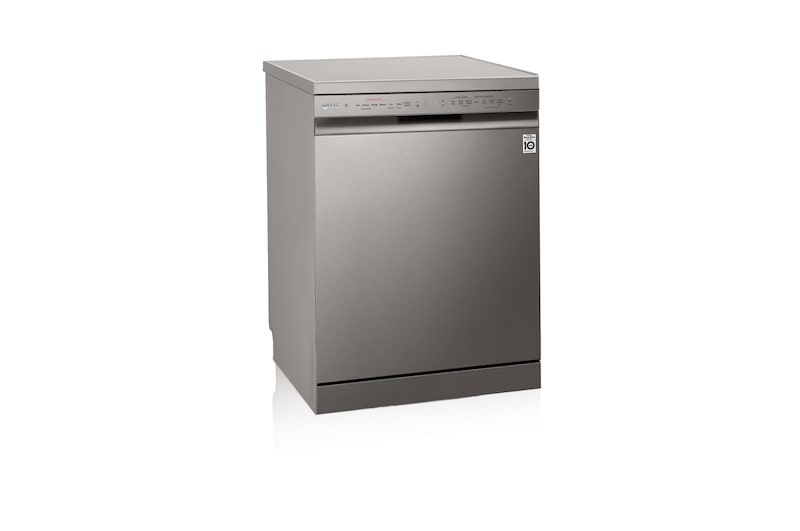 LG Lavavajillas LG QuadWashTM Steam, Acero Inox Antihuellas, B, con lavado a vapor y tercera bandeja, DF365FPS