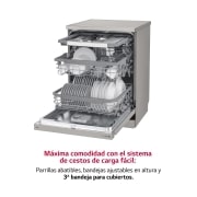 LG Outlet Lavavajillas LG QuadWashTM, B, Inox Antihuellas, DF365FPS.OUTLET