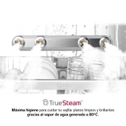 LG Lavavajillas LG QuadWash™ Steam, Blanco, B, con lavado a vapor y tercera bandeja, DF365FWS