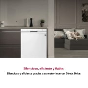 LG Lavavajillas LG QuadWash™ Steam, Blanco, B, con lavado a vapor y tercera bandeja, DF365FWS