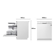 LG Lavavajillas LG QuadWash™ Steam, Blanco, B, con lavado a vapor y tercera bandeja, DF365FWS