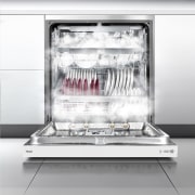 LG Lavavajillas LG QuadWash™ Steam, Blanco, B, con lavado a vapor y tercera bandeja, DF365FWS