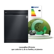 LG Lavavajillas LG QuadWash™ , TrueSteam,  Acero negro mate, clasificación  C, con lavado a vapor y tercera bandeja , DF455HMS