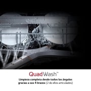LG Lavavajillas LG QuadWash™ , TrueSteam,  Acero negro mate, clasificación  C, con lavado a vapor y tercera bandeja , DF455HMS