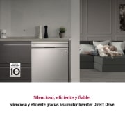 LG Lavavajillas LG QuadWash™ , TrueSteam,  Acero negro mate, clasificación  C, con lavado a vapor y tercera bandeja , DF455HMS