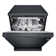 LG Lavavajillas LG QuadWash™ , TrueSteam,  Acero negro mate, clasificación  C, con lavado a vapor y tercera bandeja , DF455HMS
