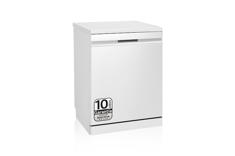 LG Lavavajillas LG QuadWash<sup>TM</sup> Steam,Blanco,C, con lavado a vapor y tercera bandeja, DF455HWS