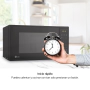 LG Microondas Grill 20 litros, Negro, MH6042D