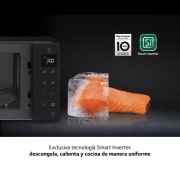 LG Microondas Grill Negro Smart Inverter 1000W de 23 litros, MH6336GIB
