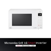 LG Microondas Grill Blanco Smart Inverter 1000W de 23 litros, MH6336GIH