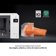 LG Microondas Grill Blanco Smart Inverter 1000W de 23 litros, MH6336GIH